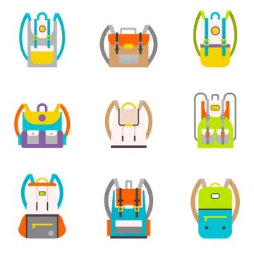 Bag icons set. Stock Illustration