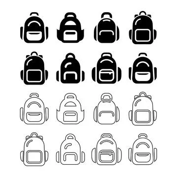 Bag Icons Set Stock Illustration