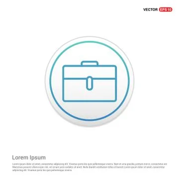 Bag icons - white circle button Illustrazione stock