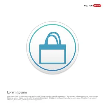 Bag icons - white circle button Stock Illustration