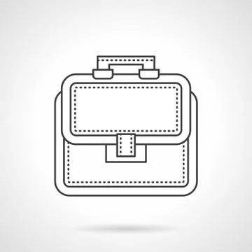 Bag of lawyer flat line vector icon Stock Illustration