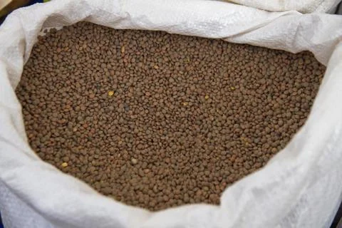 Bag of lentils Stock-Fotos