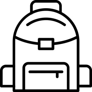 Bag Line Icon Design Stock Illustration