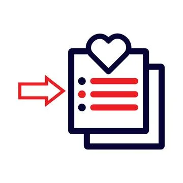 Bag, love, report, note, add to wishlist icon Stock Illustration