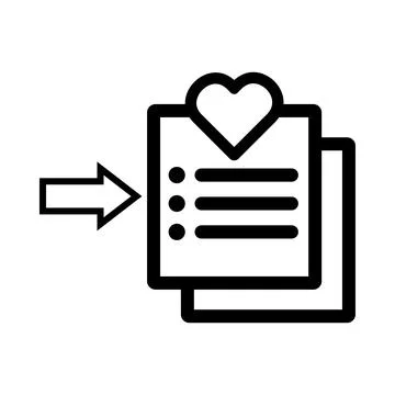 Bag, love, report, note, add to wishlist icon Stock Illustration