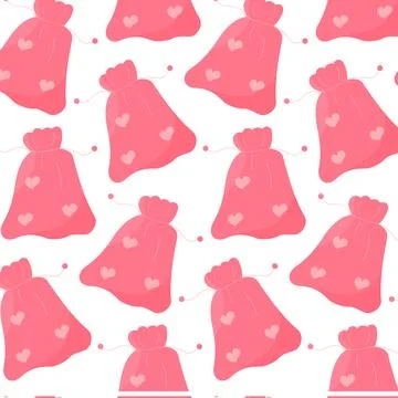 Bag menstrual cup storage vector colored pattern Stock Illustration