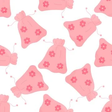 Bag menstrual cup storage vector colored pattern Stock Illustration