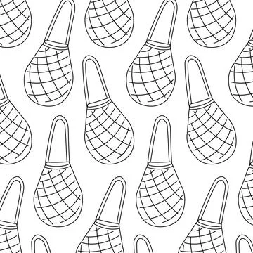 Bag mesh zero waste eco no plastic Stock Illustration