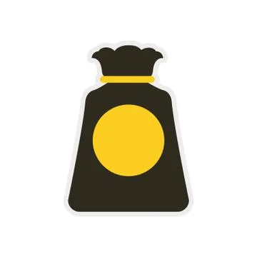 Bag money financial item value icon. Vector graphic Stock Illustration