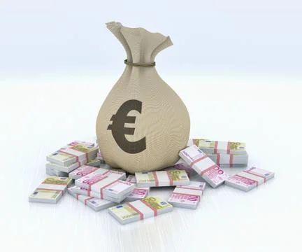 Bag with money Stock Illustration