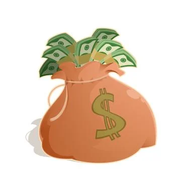 Bag with money Stock Illustration