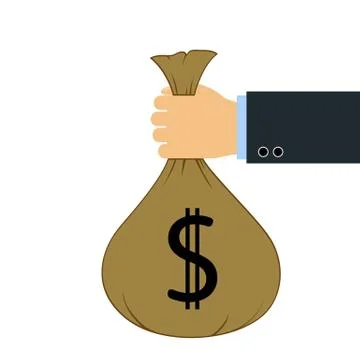 Bag with money イラスト素材
