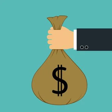 Bag with money イラスト素材