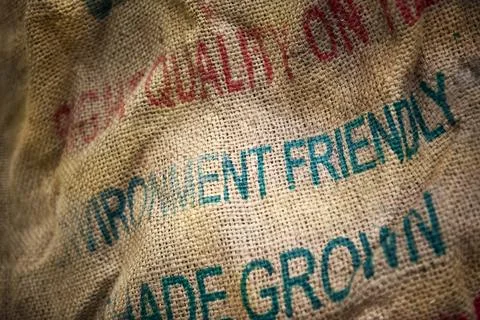 Bag of organic compost Stock Photos