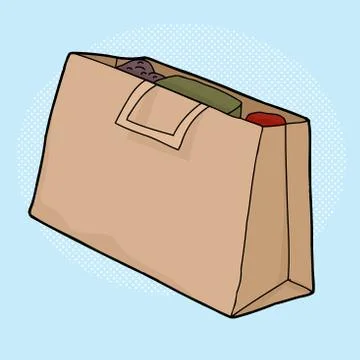 Bag over blue Stock Illustration