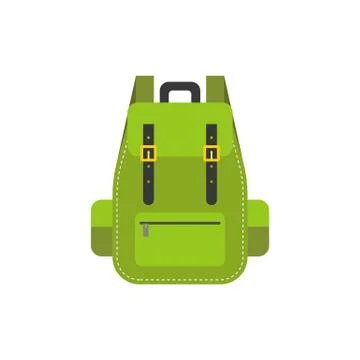 Bag pack vector illustration icon, flat design 스톡 일러스트