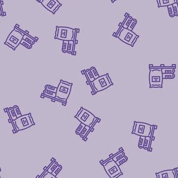 Bag pallet cement line vector seamless pattern Illustrazione stock