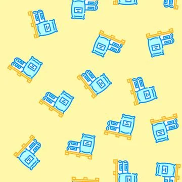 Bag pallet cement vector seamless pattern Illustrazione stock