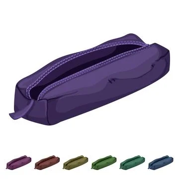 Bag pencil case cartoon vector graphic Stock Illustration