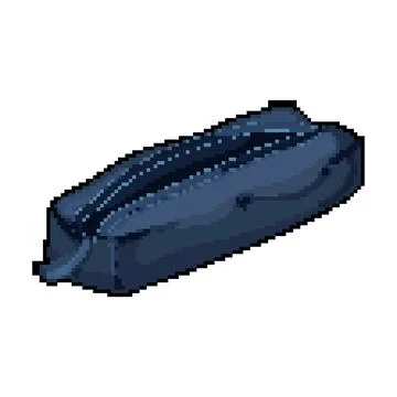 Bag pencil case pixel art vector illustration Stock Illustration