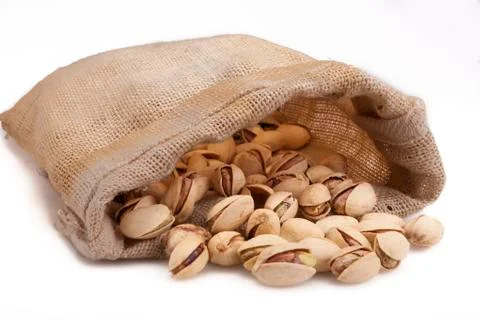 Bag of pistacio Stock Photos