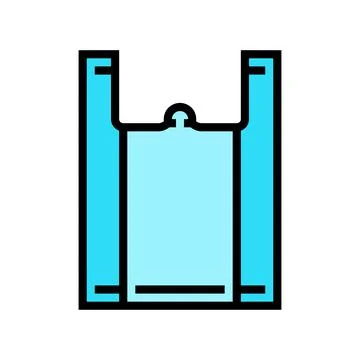 Bag plastic color icon vector illustration Illustrazione stock