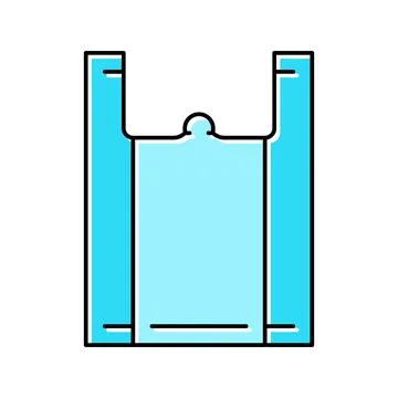 Bag plastic color icon vector illustration Illustrazione stock