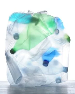 Bag with plastic garbage Stock Photos