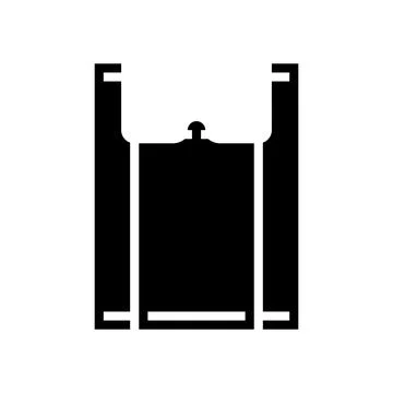 Bag plastic glyph icon vector illustration Stock Illustration