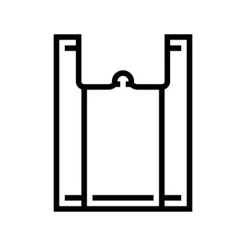 Bag plastic line icon vector illustration Stock Illustration