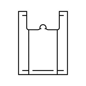 Bag plastic line icon vector illustration Illustrazione stock