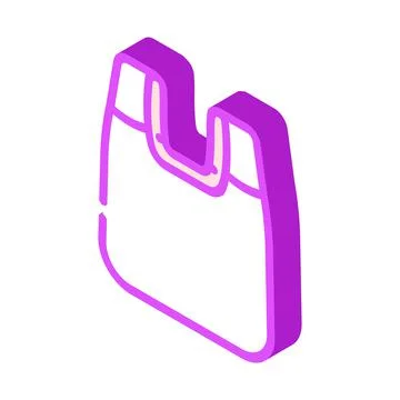 Bag plastic material isometric icon vector illustration Stock Illustration
