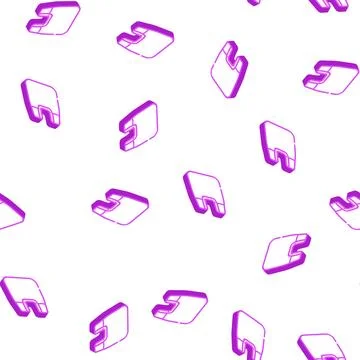 Bag plastic material isometric icon seamless pattern Stock Illustration