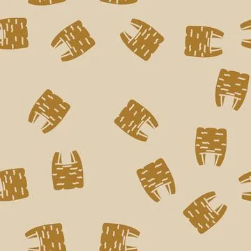 Bag plastic package glyph vector seamless pattern Stock Illustration