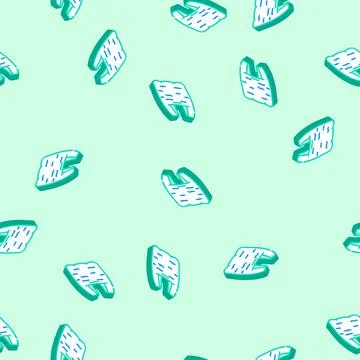 Bag plastic package isometric icon seamless pattern 스톡 일러스트