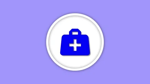 Bag plus icon animated on a purple background. Vídeo Stock 262228033