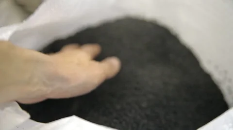 Bag with polymer balls Stock Footage 57152453