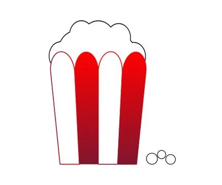Bag of popcorn Stock Illustration
