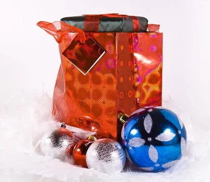 Bag with Present Stock Photos