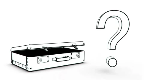 Bag with question sign Stock Footage 2782151