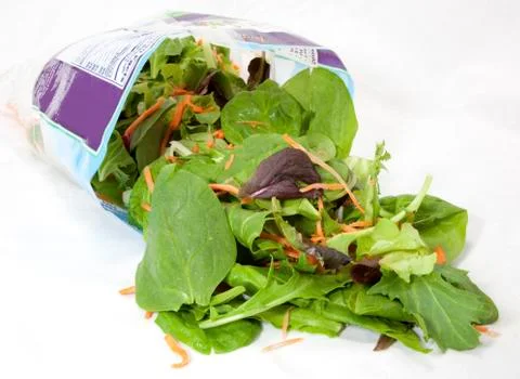 Bag of salad Stock-Fotos
