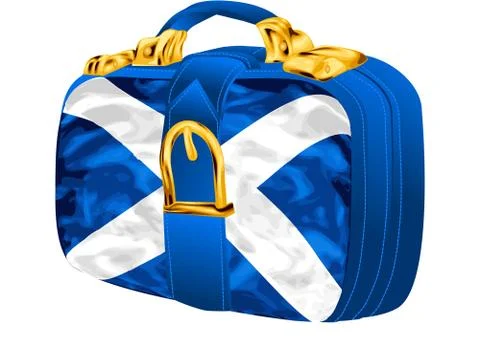 Bag with scottish flag design Stock Illustration