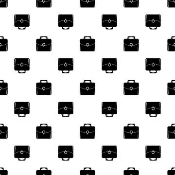 Bag Silhouette Seamless Pattern. Briefcase Stockillustratie