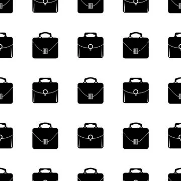 Bag Silhouette Seamless Pattern. Stock Illustration