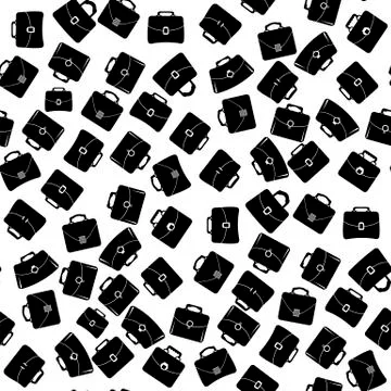 Bag Silhouette Seamless Pattern 스톡 일러스트