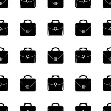 Bag Silhouette Seamless Pattern. Illustrazione stock