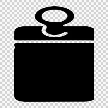 Bag silhouette vector icon Stock Illustration