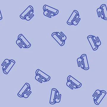 Bag snowboard line vector seamless pattern Stock Illustration