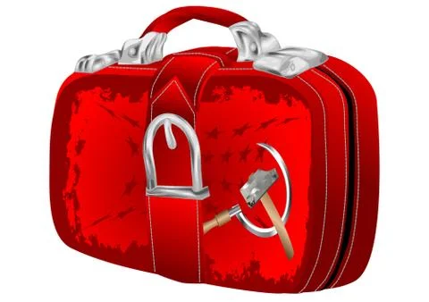Bag with Soviet flag Stock Illustration