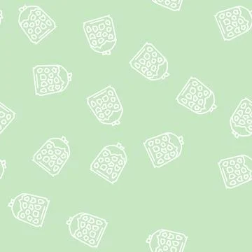 Bag stone line seamless pattern Illustrazione stock